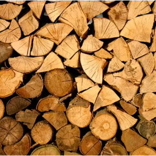 Palet de troncos de madera seca