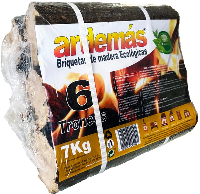 Pack de briquetas de madera CARYSE de 100 kg